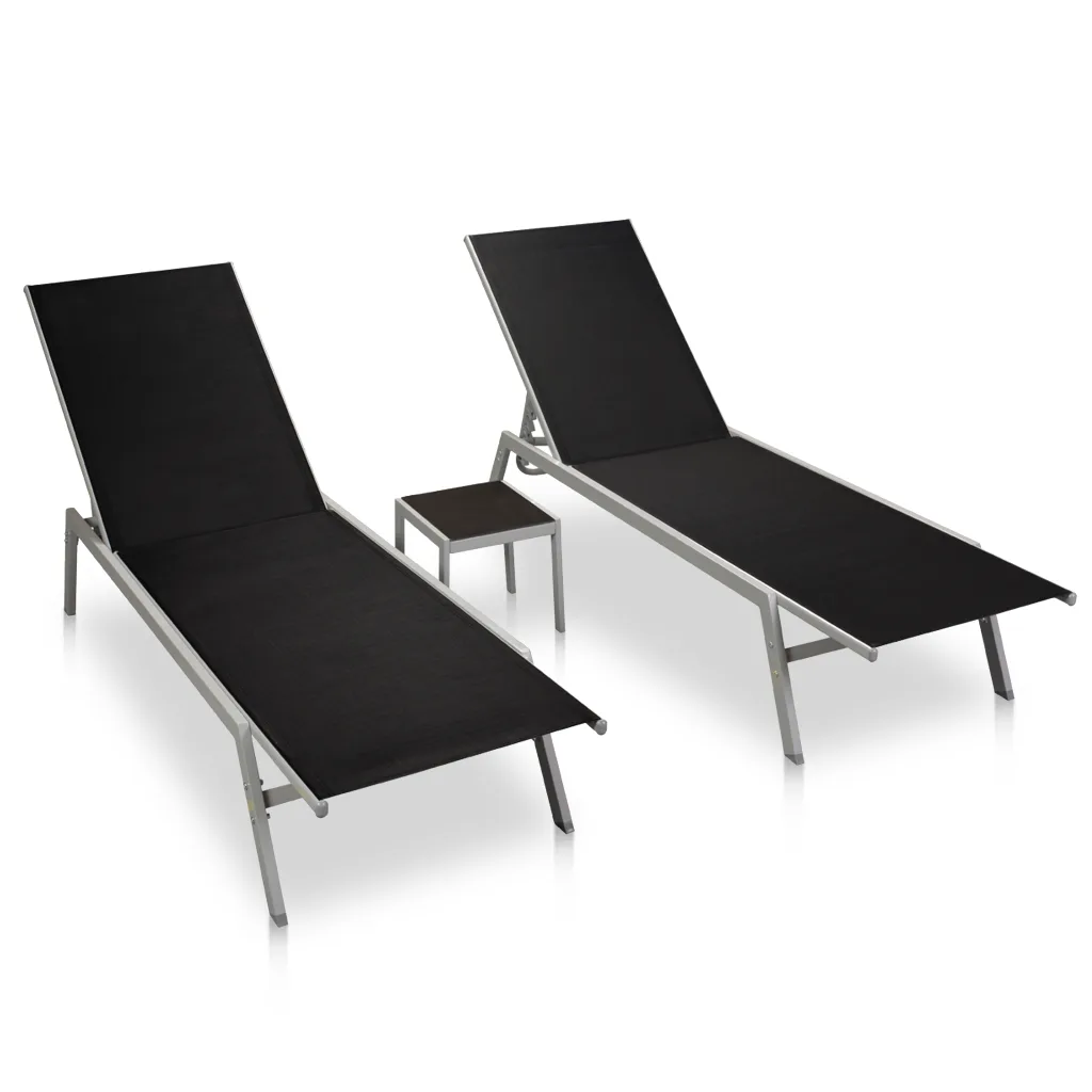 Relax in Style with Affordable Sun Loungers 2 pcs with Table For Sale in Australia